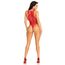 Bodysuit Fishnet Net Snap Crotch Tank Rosu Leg Avenue, prezentare corp intreg