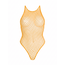 Bodysuit Fishnet Net Snap Crotch Tank Portocaliu Leg Avenue, produs pe fundal alb