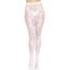 Ciorapi Dantela Florala Fara Cusaturi Albi, Leg Avenue, S-L