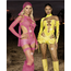 Bodysuit Asimetric Decupat Galben Leg Avenue, campanie foto Leg Avenue alaturi de varianta roz