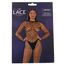 Lace by LJ Fence Net Long Sleeved Thong Bodysuit Black cutia