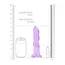 Dildo Non-Realistic Dildo cu ventuza, Violet - dimensiuni