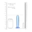 Dildo cu ventuza Straight Realistic REALROCK 6''- Bleu dimensiuni