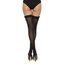 Ciorapi opachi Lace by LJ Negru, detaliu fundita din satin