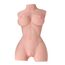 Masturbator 3D Dublu Orificiu cu Sani, TPE Natural, vedere din fata