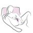 Vibrator Punct G Rocks Off Glo-Girl Vibe, ilustratie folosire solo