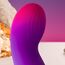 Vibrator Punct G Rocks Off Glo-Girl Vibe, detaliu varf texturat