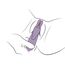 Vibrator Rabbit Rocks Off Glo-Girl, ilustratie unghi de inserare