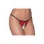 Set 3 chilotei tanga decupati, Negru si Rosu, One Size  rosu