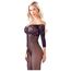 Body Mandy Mystery Line negru cu umeri goi, fara bretele, din plasa, S-L vedere laterala