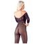 Body Mandy Mystery Line negru cu umeri goi, fara bretele, din plasa, S-L vedere spate