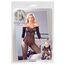 Body Mandy Mystery Line negru cu umeri goi, fara bretele, din plasa, S-L ambalaj