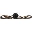 Set BDSM, zgarda, silicon negru, reglabil, imprimeu leopard, 4cm gag