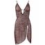 Bordeaux Red Dress with Glitter fara manechin