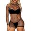 Rochie Industrial Net Cut Out Mini Dress, Lega Avenue, Negru, S-L