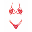 Lenjerie Intima Hearts Design Leg Avenue - Rosu - model