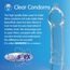 Detaliu Invisitex Clear Condoms, evidentiind transparenta latexului Skins