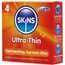 Cutia Skins Ultra Thin 4 buc vazuta din unghi, cu tehnologie Invisitex