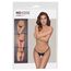 Set 3 chilotei tanga decupati, Negru si Rosu, One Size