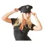 Sapca de politist americana, sapca de ofiter de politie, neagra
