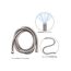 Sistem irigator intim cu furtun si 4 capete CalExotics argintiu, detaliu cap standard rotund