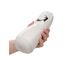Masturbator automat cu vibratie si suctiune Lifelike Pulsar Stroker CalExotics alb, tinut in mana pentru scara reala
