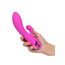 Vibrator cu suctiune si vibratie Malibu Minx CalExotics roz, vedere de sus