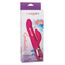 Vibrator rabbit cu bile si miscare ritmica Enchanted Embrace CalExotics roz, detaliu urechi iepuras