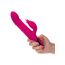 Vibrator rabbit cu bile si miscare ritmica Enchanted Embrace CalExotics roz, vedere din spate