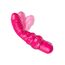 Vibrator flexibil cu sclipici Lady Boner CalExotics roz, vedere de sus
