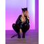 Costumatie Pisica Catsuit cu Coada, Centura si Urechi Leg Avenue, Negru