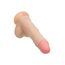 Dildo vibrator realist The Vibrating Quarterback CalExotics natural, detaliu glans si vene reliefate