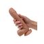 Dildo vibrator realist cu rotatie The Gyrating Bartender CalExotics caramel, vedere de sus