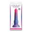 Dildo striat cu ventuza NS Novelties Colours Stacked albastru