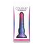 Dildo striat cu ventuza NS Novelties Colours Stacked albastru, cutie
