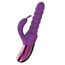 Vibrator rabbit cu rotatie si impingere Swirl She.E.O mov, detaliu tija striata