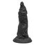 Dildo fantezie lup The Werewolf Dong CalExotics negru, vedere de ansamblu cu baza ventuza lata