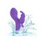Vibrator rabbit flexibil Bend and Hold Double Rumbler CalExotics mov, vedere din spate