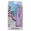 Vibrator triplu flexibil Bend and Hold Rumbler CalExotics mov, detaliu tija curbata