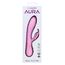 Vibrator dublu cu fluture Aura Dual Flutter CalExotics roz, detaliu tija striata