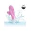 Vibrator dublu cu fluture Aura Dual Flutter CalExotics roz, vedere de sus