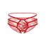 Chilot crotchless cu benzi si dantela Jade Daring Intimates rosu, vedere completa