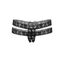 Chilot tanga crotchless cu dantela dubla Lucy Daring Intimates negru, vedere completa