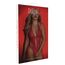 Body teddy din dantela cu decupaj central Daring Intimates rosu, vedere laterala