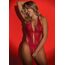 Body teddy din dantela cu decupaj central Daring Intimates rosu, vedere completa