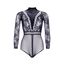 Body fishnet cu dantela Leg Avenue negru, intins, fara model
