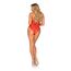Teddy dantela cu inel inima Leg Avenue rosu, detaliu model de dantela florala