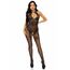 Body dres fishnet cu stras Leg Avenue negru, vedere completa din fata