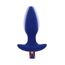 Dop anal vibrator cu telecomanda The Sparkle ToyJoy albastru, vedere completa cu baza in forma de aripi