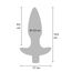 Dop anal vibrator The Sparkle ToyJoy albastru, infografic cu iconite de functii